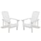 Flash Furniture White Poly Resin Adirondack 2 Pk 2-JJ-C14501-WH-GG - alternate 10